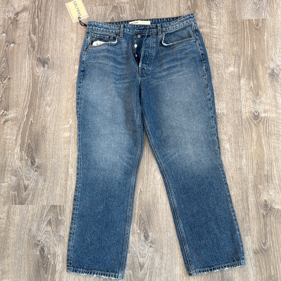 Revolve GRLFRND Karolina High Rise Straight Crop in Long Island - Picture 5 of 6